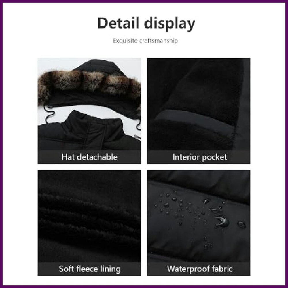 Plus Size Down Puffer Jacket Windproof Waterproof… - image 5